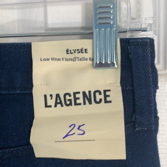 L'Agence Elyse Low-Rise Flare Jeans Navy NWT - Picture 5 of 6